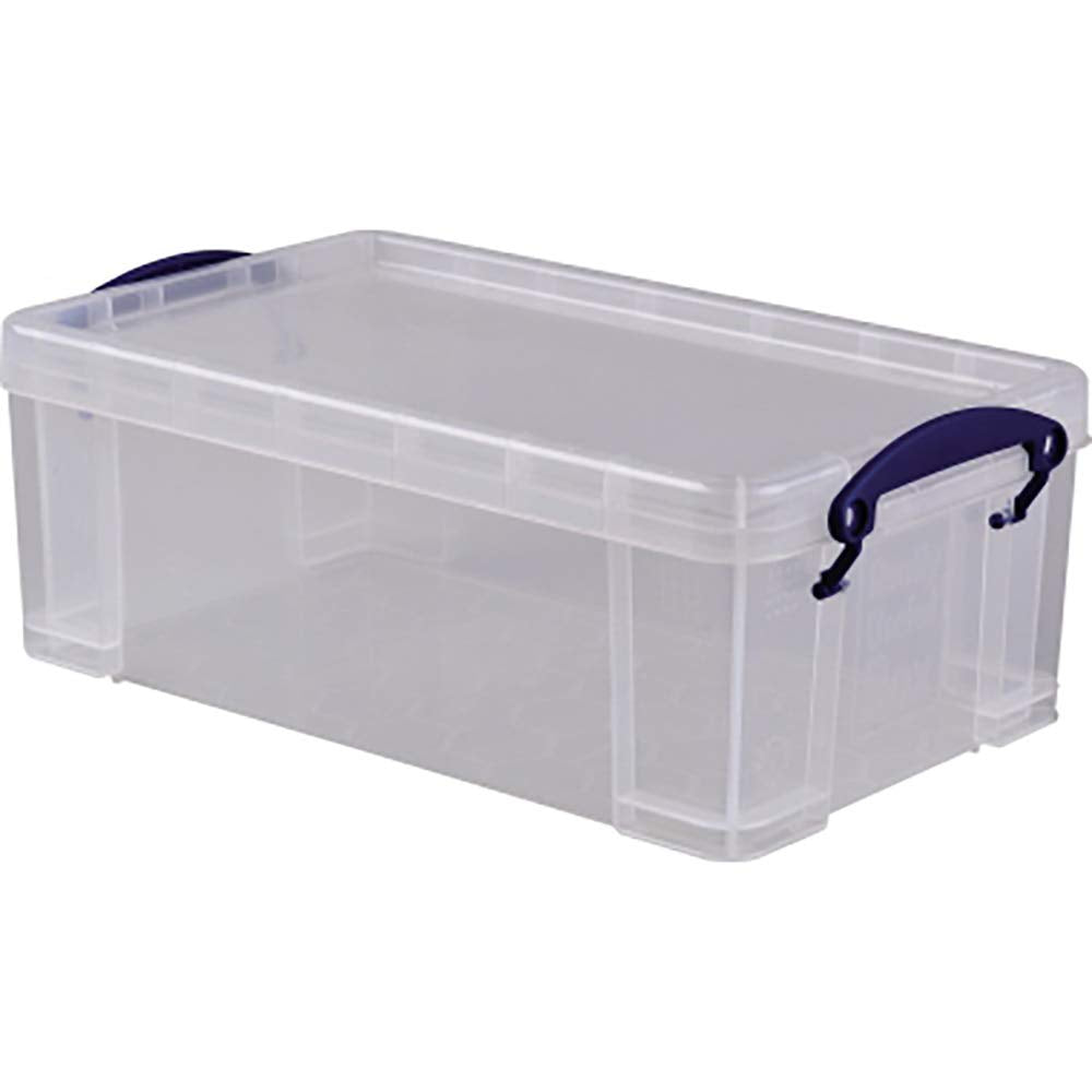 Really Useful Box Plastic Storage Box 5 Litre Clear | Stackable & Lockable 1