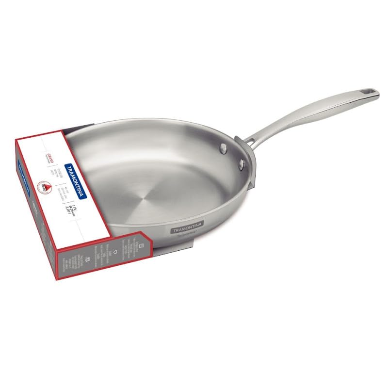 Tramontina Grano Frying Pan - 3-Ply Stainless Steel | Induction Compatible | 20 cm | 1.2 Litres 3