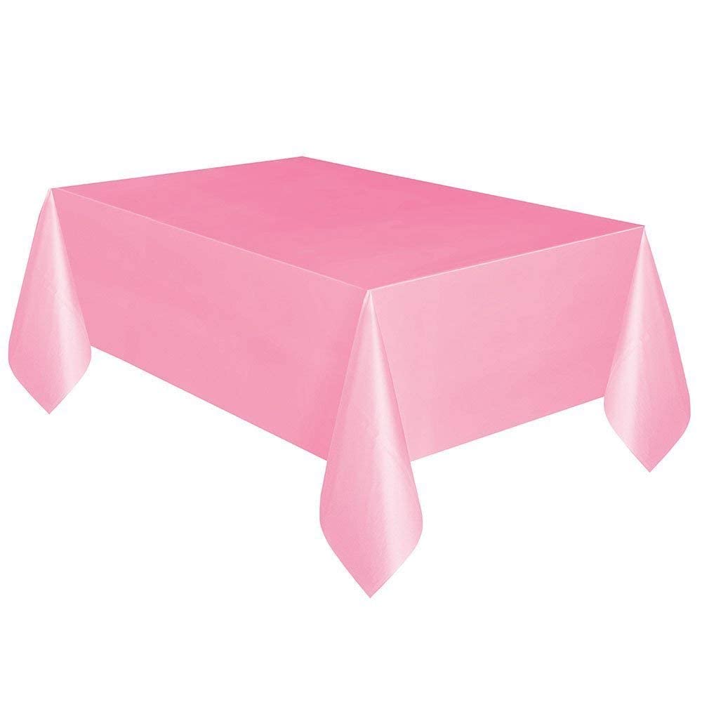 Unique Plastic Rectangular Table Cover - Light Pink | 54" x 108" | 1 Pc 3