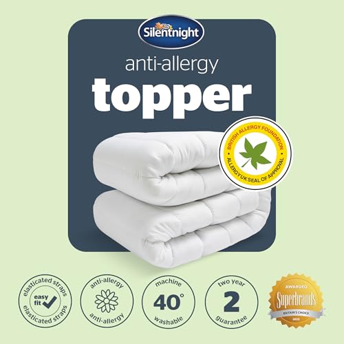 Silentnight Anti-Allergy Double Mattress Topper | Microfibre | Elasticated Straps 10