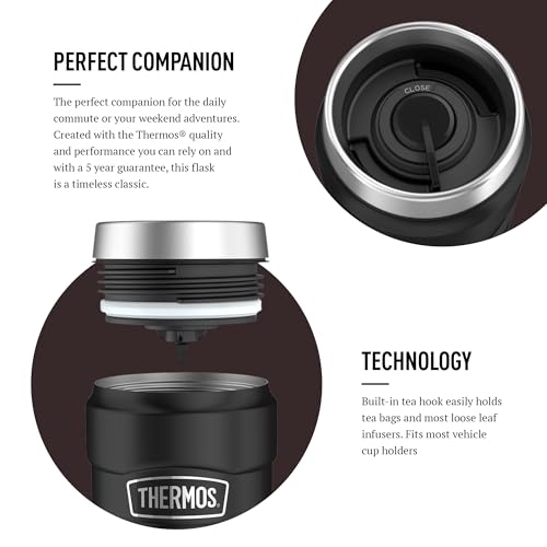 Thermos Stainless King Travel Tumbler 470ml Matt Black | Keeps Hot 7 Hrs, Cold 18 Hrs 3