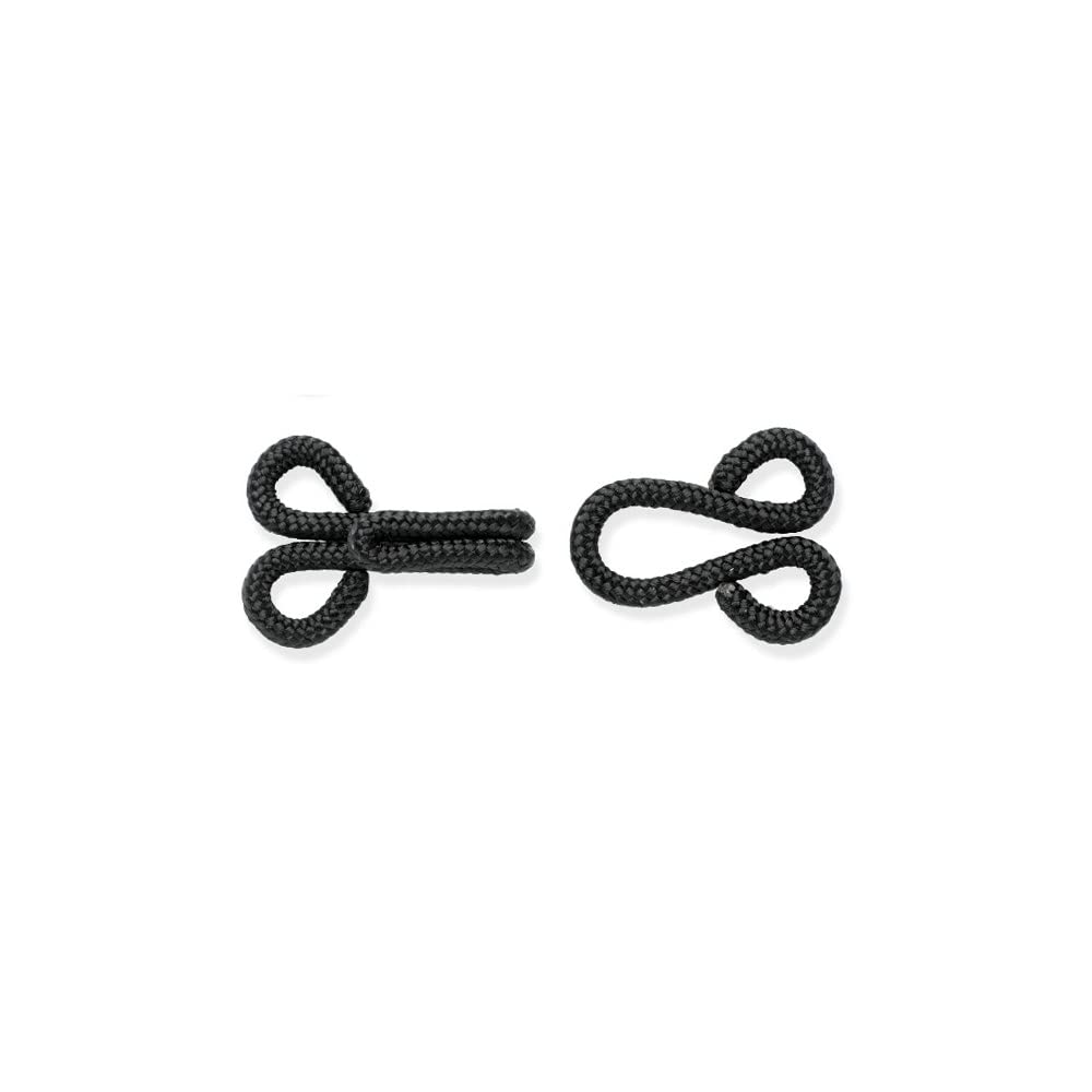 Milward Fur/Coat Hooks & Eyes - Black Size No.3, 3 Pieces | Rust Resistant Steel 2