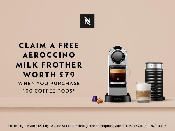 Nespresso Citiz Automatic Pod Coffee Machine by Krups | Espresso & Lungo | Silver 7