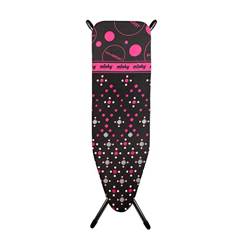 Minky Large Compact Ironing Board with Scorch Resist Zone | 122 x 38cm Surface | Made in the UK