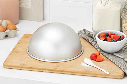 PME BALL084 Aluminum Ball Cake Pan - 8 x 4 Inch Hemisphere Mould for Sphere Cakes 4