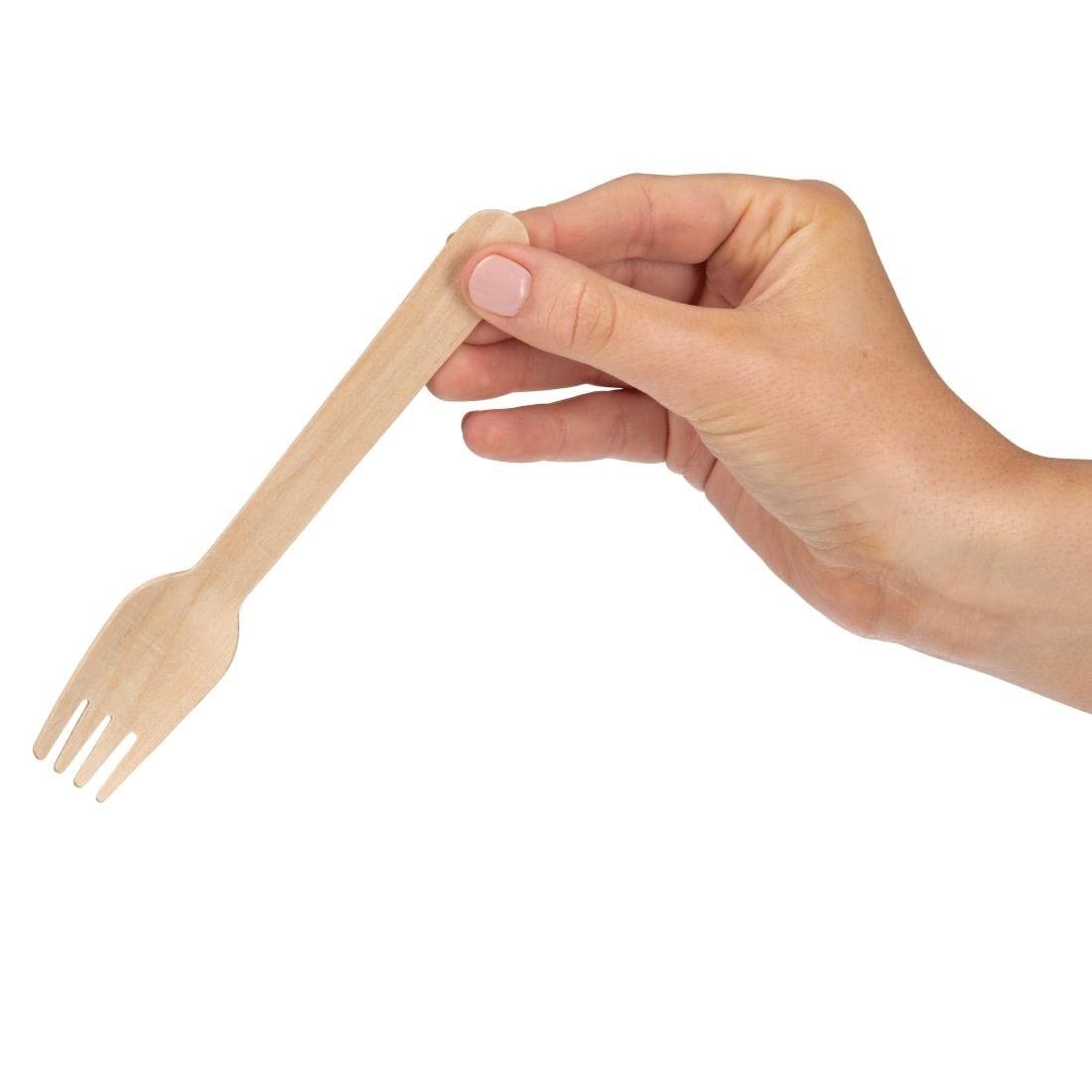 AVLASH Biodegradable Wooden Forks - 100 Pack, Plastic Free, 6.25 Inch | Birchwood Cutlery 7