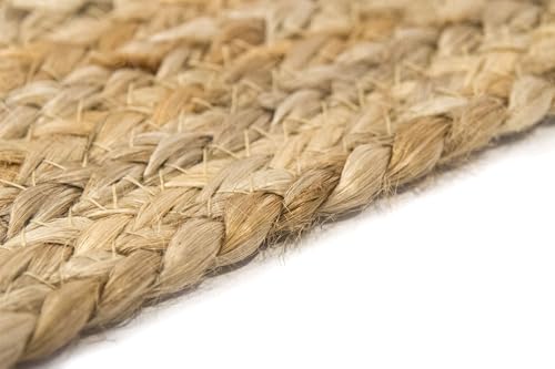 HAMID Alhambra Natural Jute Area Rug - 100% Natural Fiber | 60 x 110 cm | Hand-Woven 5