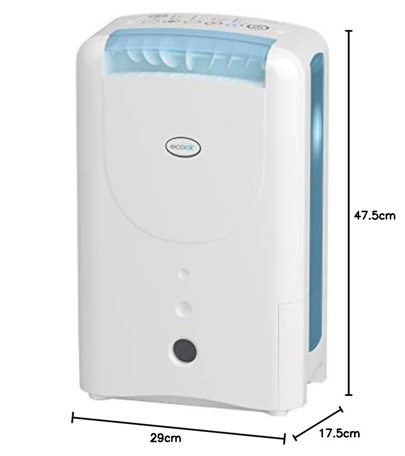 EcoAir DD1 Classic MK6 Desiccant Dehumidifier - 7.5L/Day | 34dBA Quiet | Ioniser | 6Kg 7