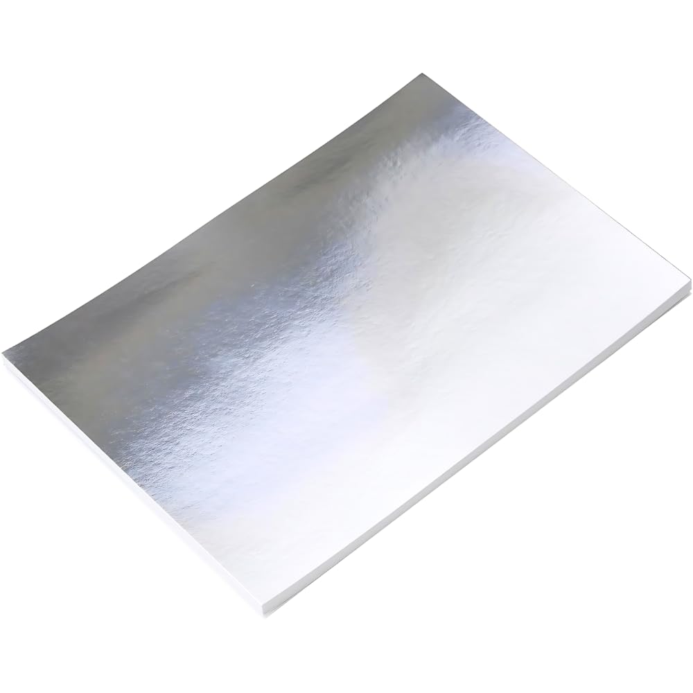 Hawksbill Silver Mirror Card Stock - 25 Sheets A4, 250 GSM Reflective Paper | Die Cutting Ready 1
