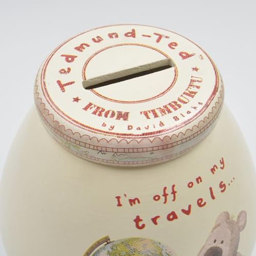 Pot Of Dreams Hand Painted Teddy with Globe Save and Smash Money Box | Ceramic | Holds £1000 in £2 Coins 4