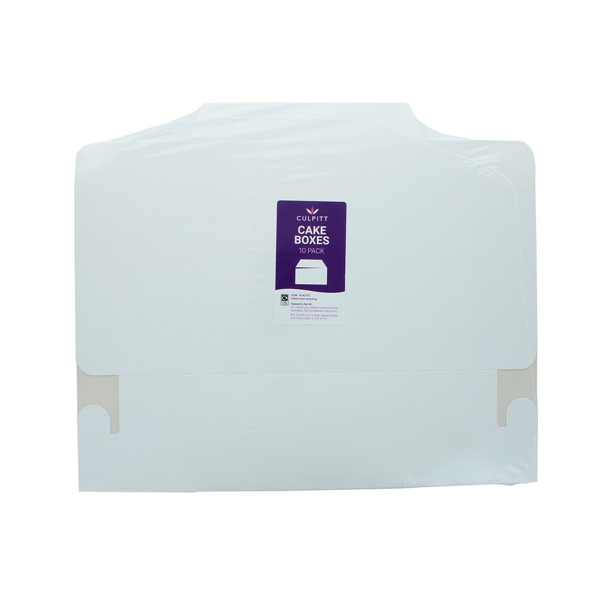 Culpitt White Folding Cake Boxes - 6' x 6' Food Safe Container | 10 Pack 6