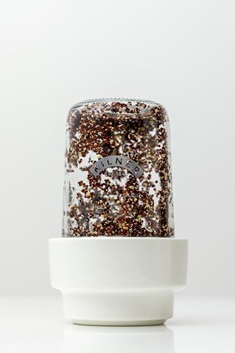 Kilner 0.5L Sprouting Set - Glass Jar, Stainless Steel Lid, Ceramic Base | BPA-Free 4