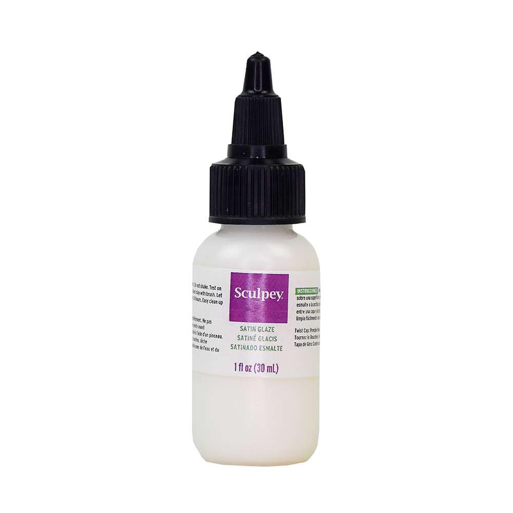 Sculpey Satin Glaze - Smooth Finish for Polymer Clay Creations | 30 mL 1