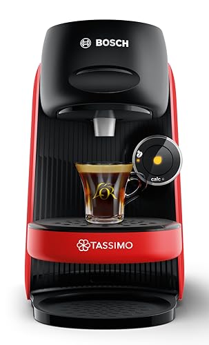 Tassimo by Bosch Finesse Friendly Single Serve Coffee Machine - Red | TAS163EGB | One-Touch