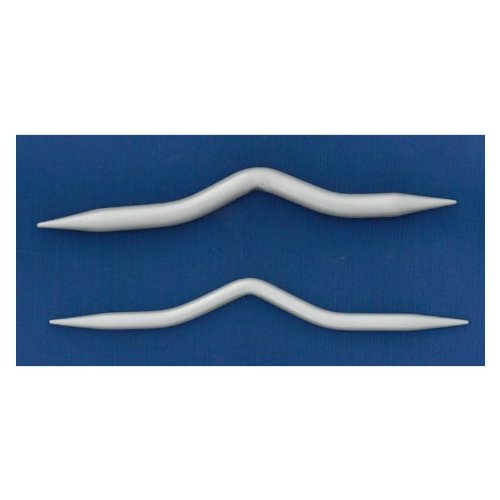 KnitPro Aluminium Cable Needles - Set of 2, 6.00mm & 8.00mm | Grey 2