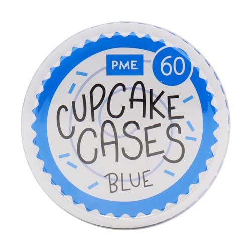 PME Blue Disposable Baking Cups - 60 Pack | Standard Size 51x30mm | Grease-Proof Paper 2