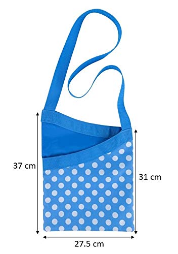 Elliott Large Peg Bag with Shoulder Strap | Water Resistant | Holds 72-108 Pegs | Blue Polkadot 2