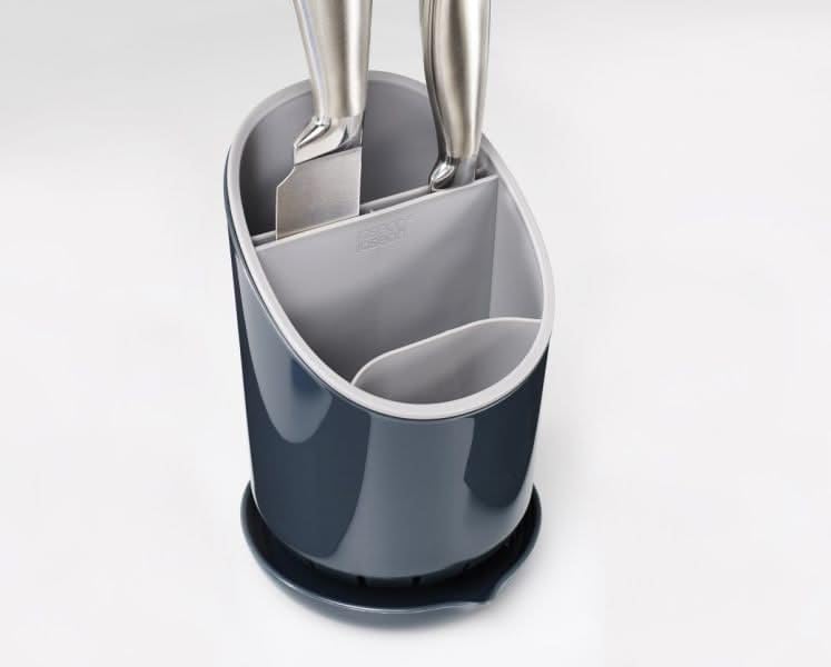 Joseph Joseph Dock Cutlery Drainer and Organiser - Dark Grey/Grey | Plastic | 120x127x190mm 4