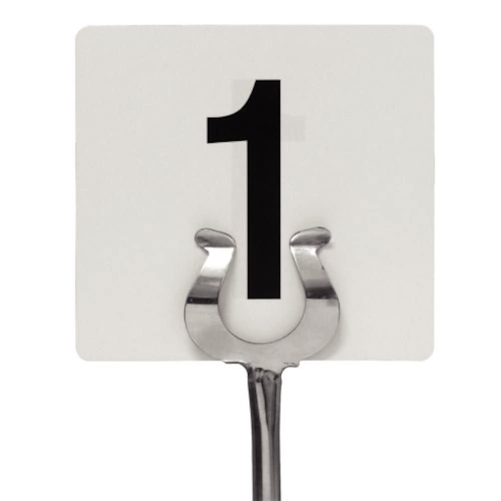 Olympia Plastic Table Numbers 1-25 Inserts | Black | 95x100mm for Bars & Restaurants