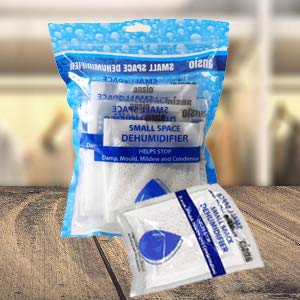 ANSIO Interior Dehumidifier Damp Absorber Sachets - Removes Humidity from Small Spaces | 12 x 36g Packs 6