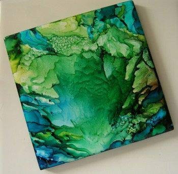 Creative Hobbies 12 Pack Glossy White Glazed Ceramic Tiles 4.25 x 4.25 Inch for Alcohol Ink 5