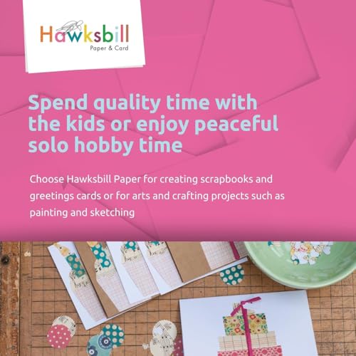 Hawksbill 160GSM A4 Card Stock - 50 Pack Bright White Smooth Finish for Printing & Crafts 4