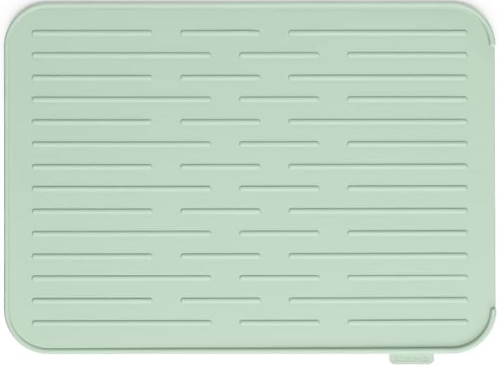 Brabantia Sinkside Silicone Dish Drying Mat with Rim | Jade Green | 33L x 44W cm 1