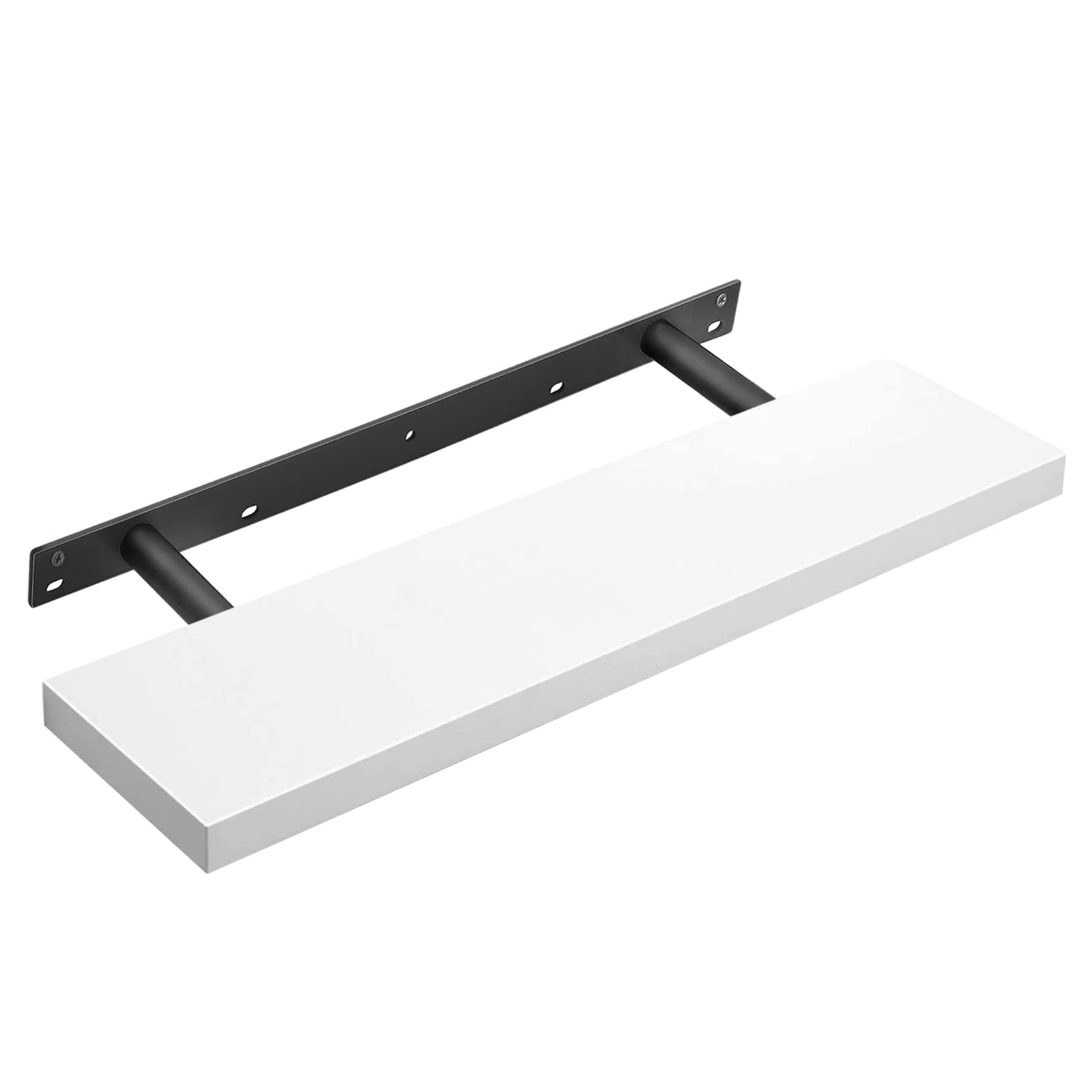 VASAGLE Modern Floating Wall Shelf for Books & Photos | 80 cm Long | White Engineered Wood 1