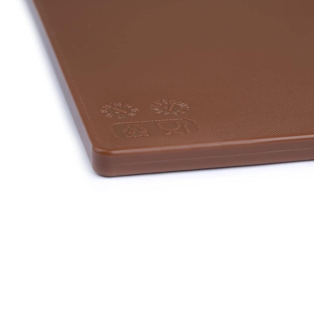 Hygiplas J256 Brown Low Density LDPE Chopping Board for Vegetables | 450x300mm 7