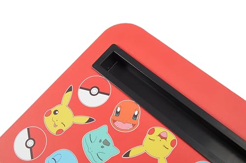 HOX Pokemon Officially Licensed Lap Tray with Tablet Slot | Cushioned Base | Red Pokemon 2