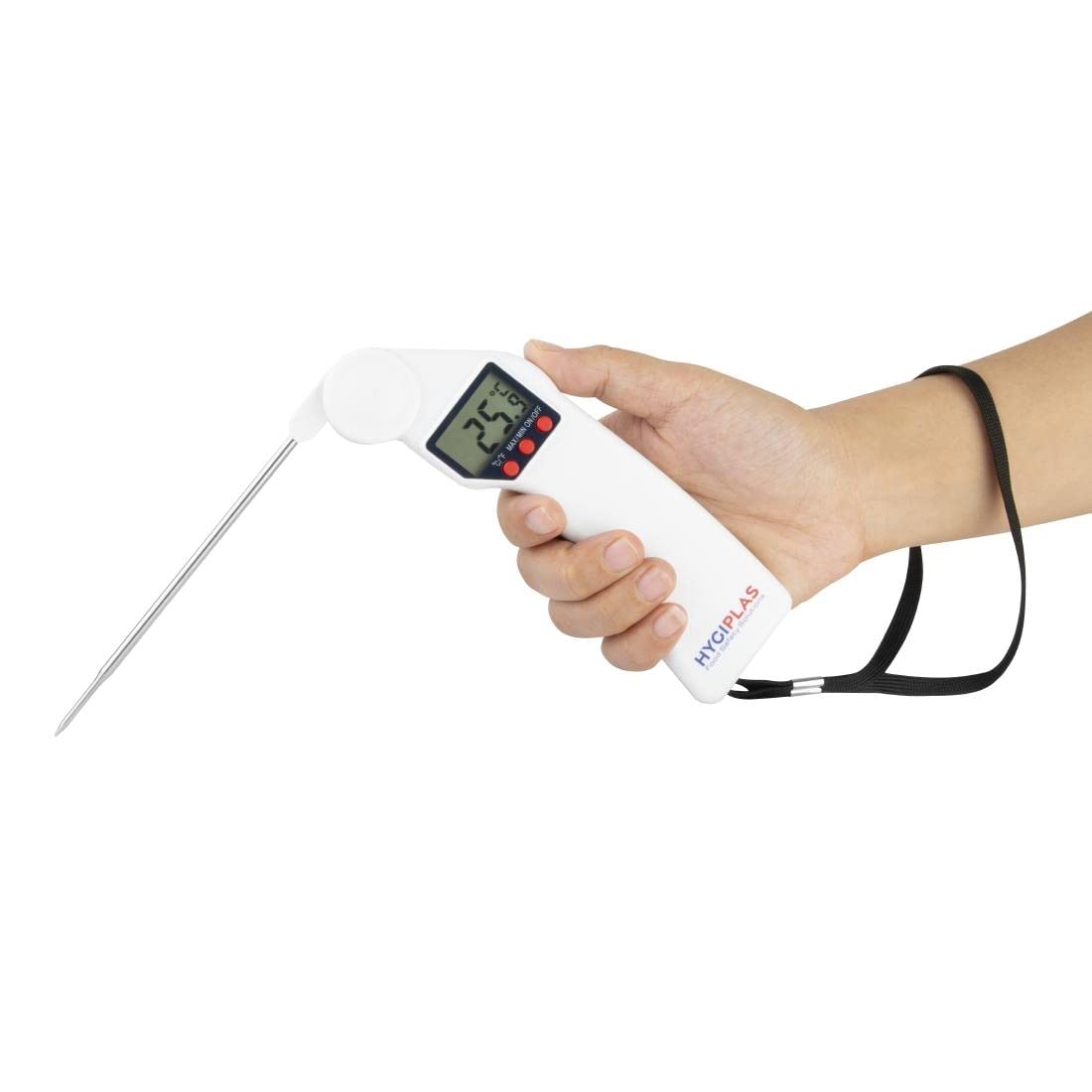 NISBETS Hygiplas Easytemp Digital Thermometer - White Colour Coded for Dairy/Baking | -50°C to +300°C Range 2