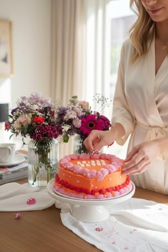 Dexam Heart Shaped Springform Cake Tin - Non-Stick Carbon Steel | 22.5cm 4