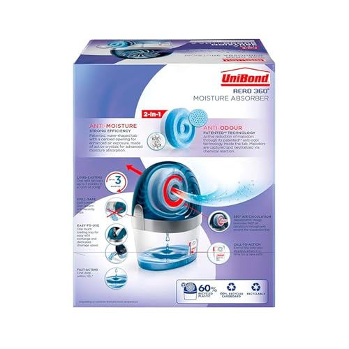 Unibond AERO 360º Lavender Humidity Absorber - Controls Moisture & Odours | Up to 20m² 3
