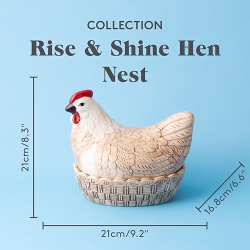 Mason Cash Rise & Shine Hen Nest Egg Basket | Stoneware | Copper Black 3
