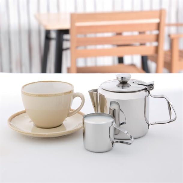 Olympia Concorde Kyusu Teapot - Stainless Steel, 410ml (14oz) Capacity, Silver Finish 3