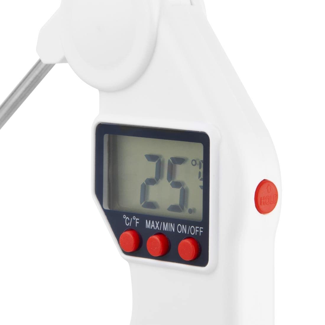 NISBETS Hygiplas Easytemp Digital Thermometer - White Colour Coded for Dairy/Baking | -50°C to +300°C Range 3