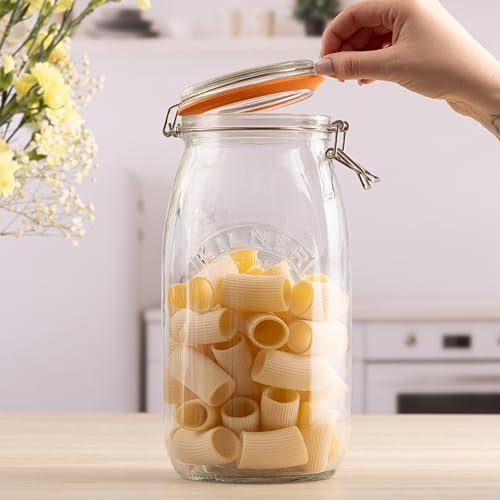 Kilner Clip Top Jar - 2 Litre Airtight Glass Storage for Preserving & Pantry | Dishwasher Safe 3