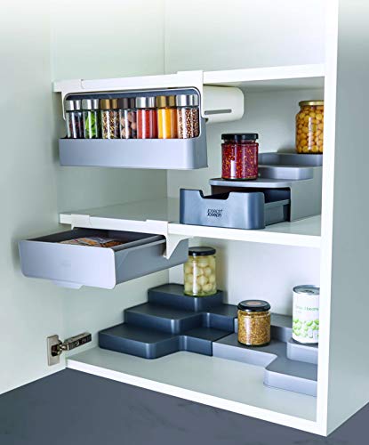 Joseph Joseph CupboardStore Set of 4 In-cupboard Pan Lid Holders - Grey | Fits 16-24cm Lids 10