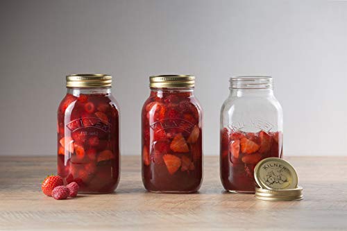 Kilner 1 Litre Round Glass Preservation Jar with Screw Top Lid | BPA-Free 2