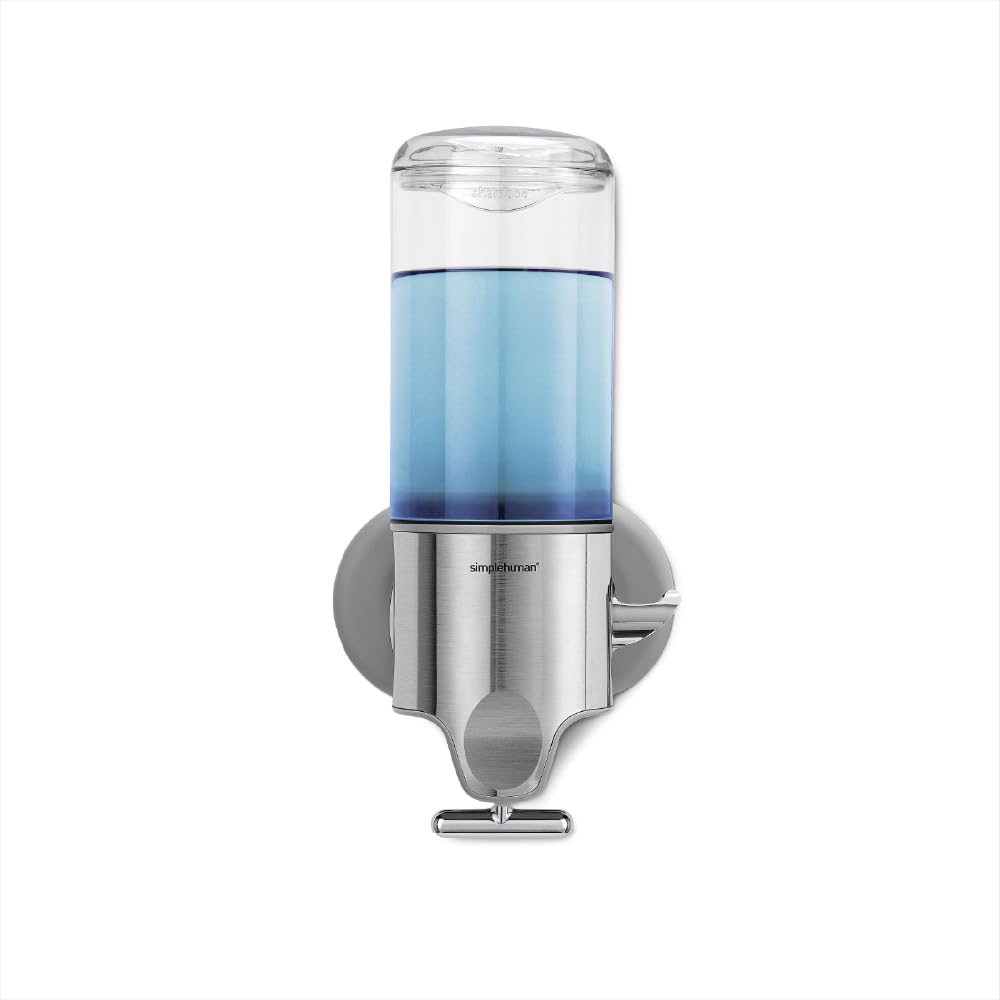 simplehuman BT1034 Wall Mounted Soap Dispenser Pump | 444ml Capacity | Brushed Stainless Steel 1