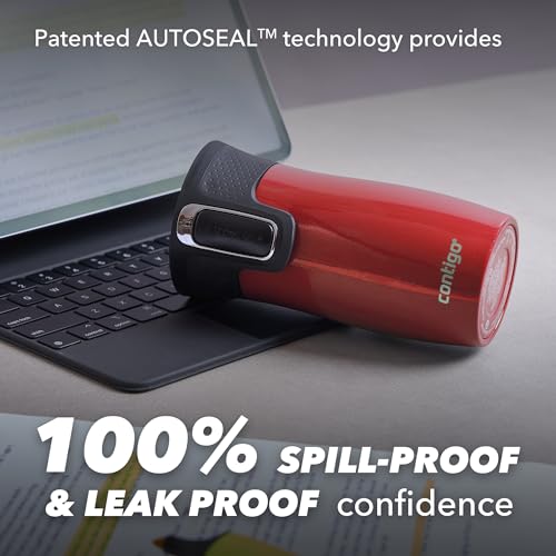Contigo West Loop Mini Autoseal Travel Mug - 300ml Stainless Steel | Hot 4h/Cold 14h | Leak Proof