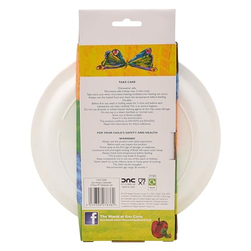 Very Hungry Caterpillar 3 Piece Children's Dinnerware Set | Microwave & Dishwasher Safe PP 3