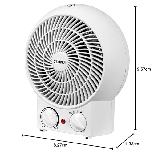 Zanussi ZFH1001 2000W Portable Upright Fan Heater | 2 Heat Settings | Overheat Protection 8