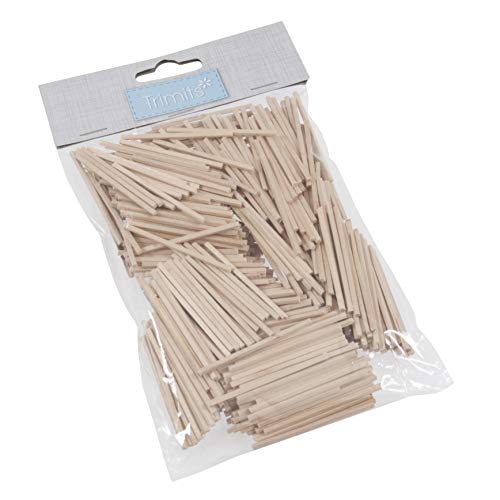 Trimits Craft Wooden Match Sticks - 500 Pack, Natural Wood, 50 x 2mm for Modeling & Paper Craft