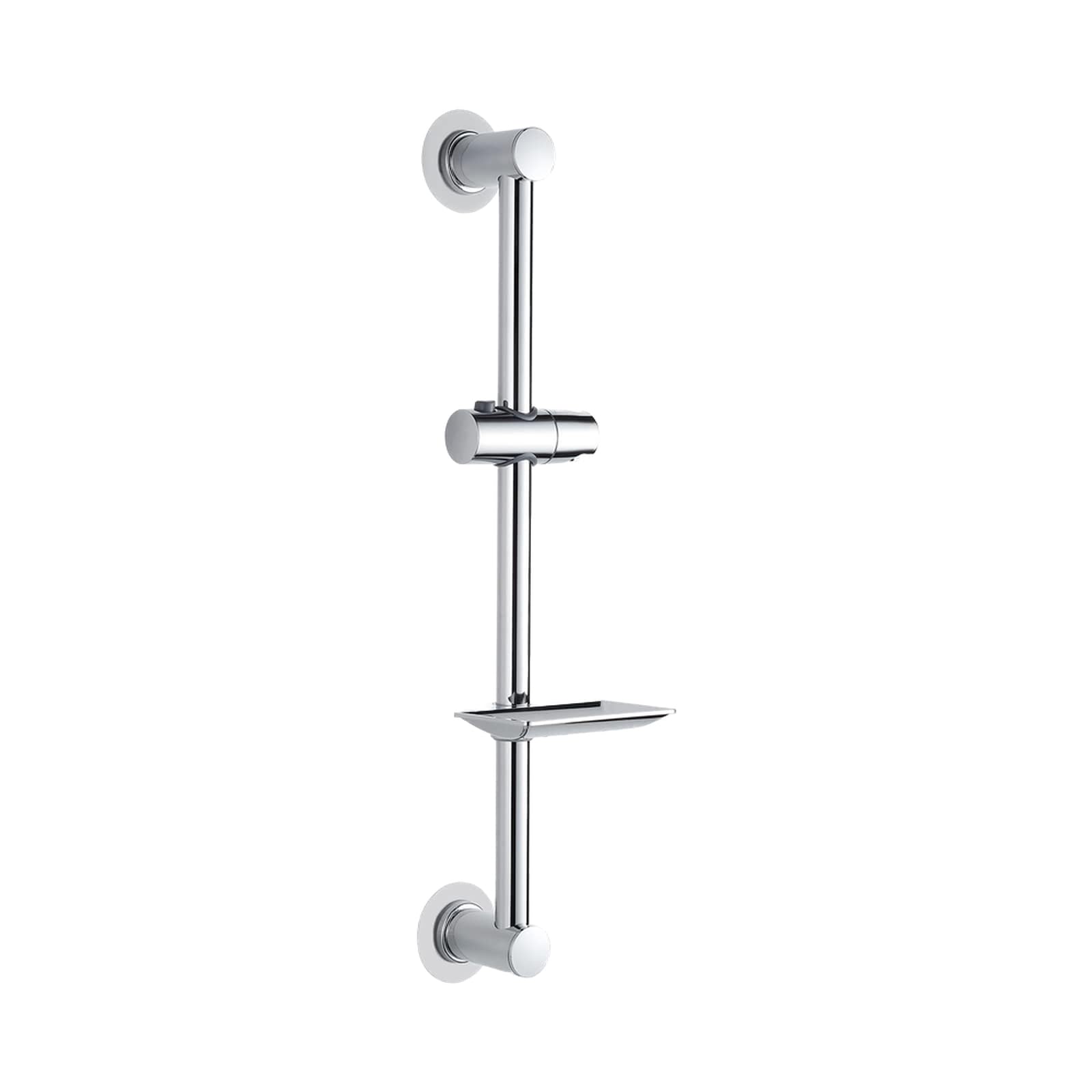 Ibergrif M20802-1 Shower Riser Rail - Nail-Free Slide Bar, Adjustable Height, Stainless Steel