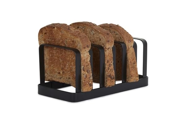 apollo Flat Iron Toast Rack - Black Iron, Portable & Rust Resistant | 180x90x80mm 3
