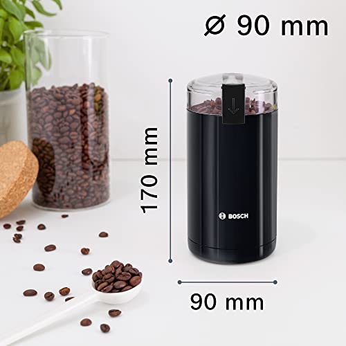 Bosch Electric Blade Coffee Grinder - 75g Capacity | Stainless Steel Blades | Black