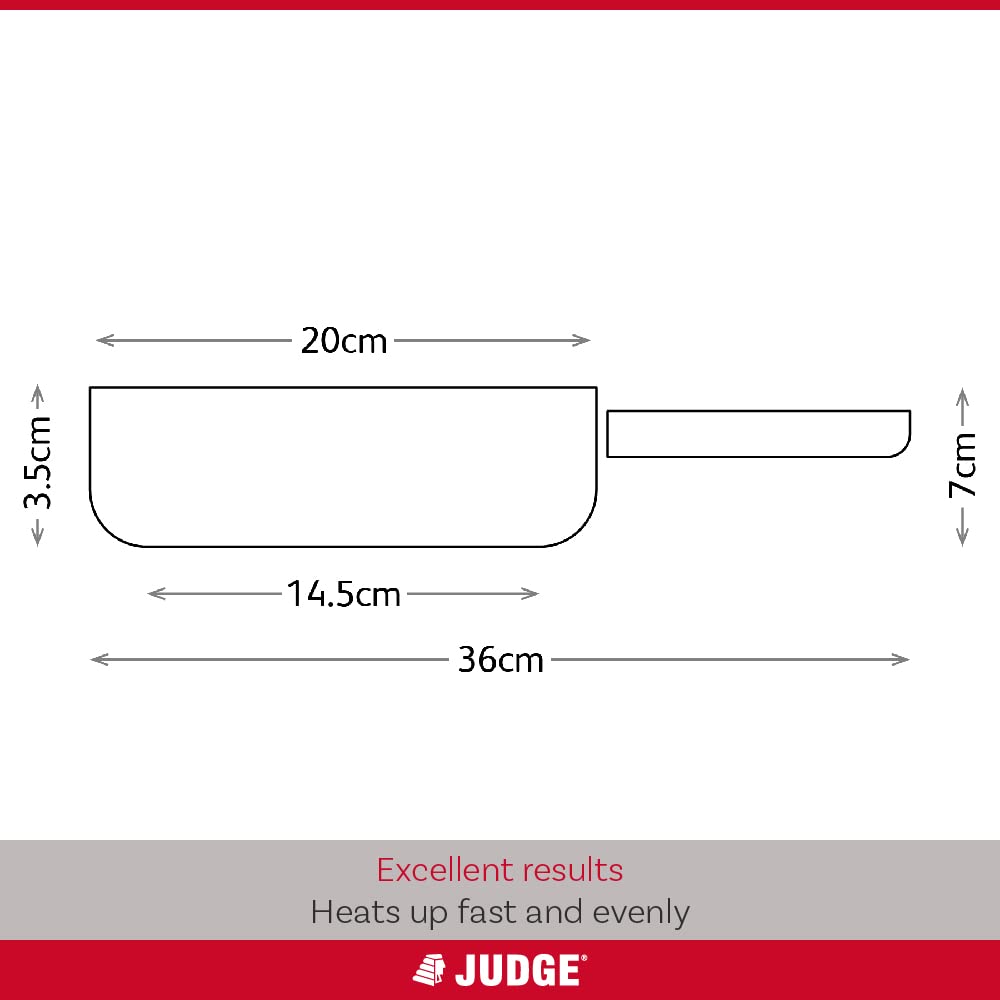 Judge Everyday 20cm Frying Pan - Stay Cool Handle | Aluminium | Dishwasher Safe 5