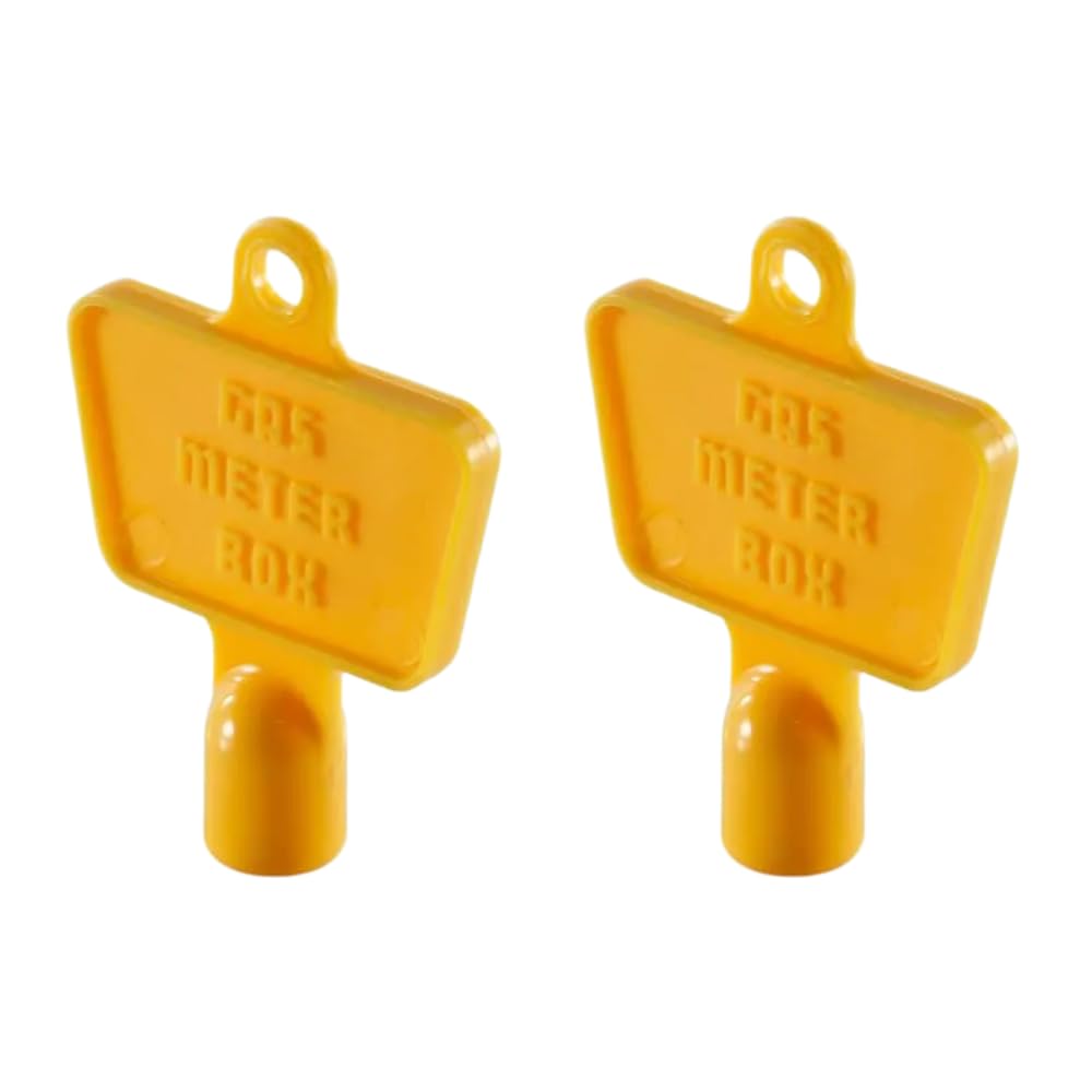 JD Brands Gas Meter Keys - Pack of 2 Durable Plastic Keys for UK Triangle Locks