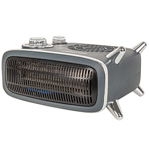 Russell Hobbs Retro Electric Fan Heater - 1.8KW | Adjustable Thermostat | Grey | RHRETHFH1001G 11